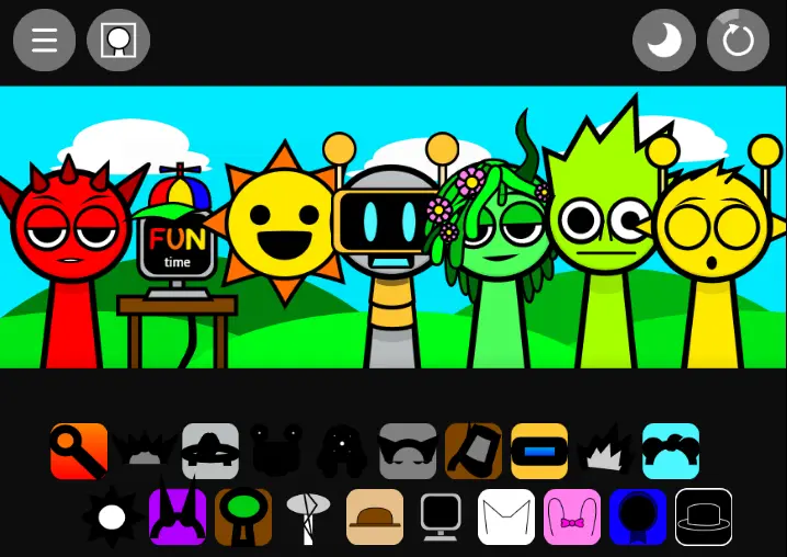 Sprunki But Black Lines Gameplay Preview Gameplay Screenshot of Sprunki But Black Lines