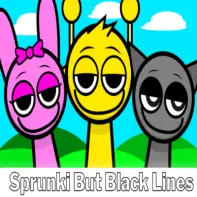 Gameplay Screenshot of Sprunki But Black Lines