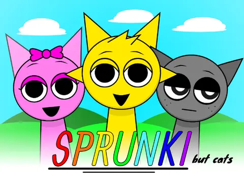 Sprunki But Cats v2 game with cute cat characters and fun music mixing gameplay