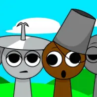 Sprunki Cube Characters Logo - GD Inspired Sprunki Game