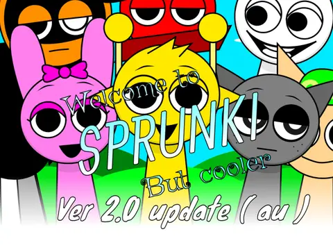Official logo for Sprunki But Cooler Version 2.0 Update AU game