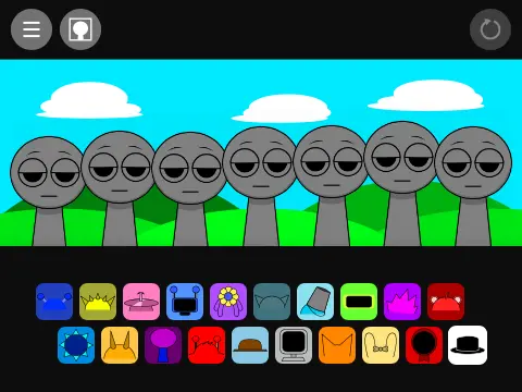 Sprunki But Different Colors logo showing rainbow color variations and colorful design