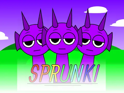 Sprunki But Durple Takes Over Game Cover Art