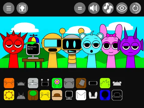 Sprunki for kids v2 child safe game characters