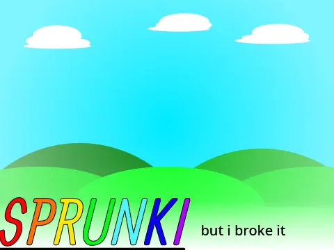 Glitched and broken sprunki characters in this experimental mod game