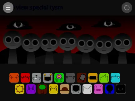 Sprunki But I Made It Horror Update logo showing horror-themed Sprunki game interface