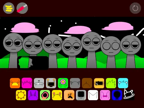 Glitched and chaotic logo for the Sprunki but I ruined it experimental mod