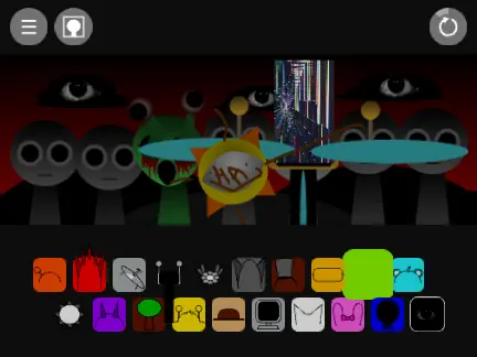 Sprunki But I Ruined It V6 game logo featuring glitched Incredibox characters