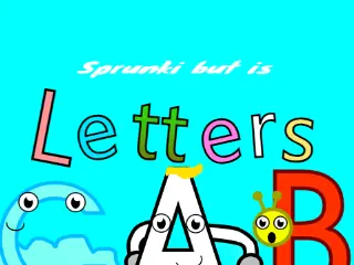 Sprunki But Is Letters Version Game Logo - Colorful Alphabet Characters