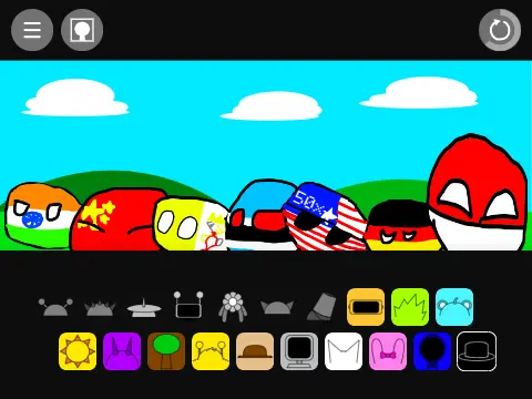 Sprunki But It's Countryballs political satire and music creation game