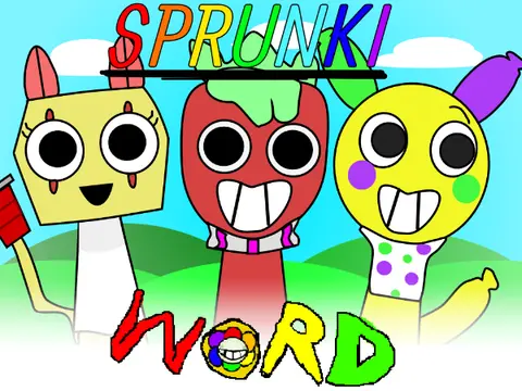 Sprunki characters in the style of Roblox Dandy's World game
