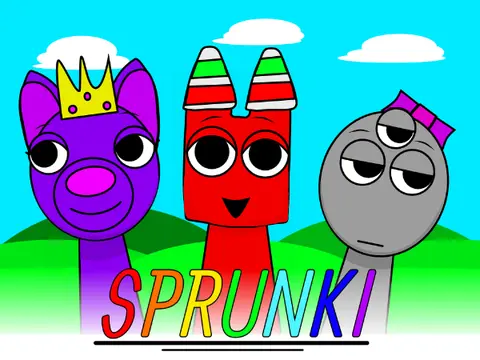 Sprunki Gobb Garten of Banban crossover game logo