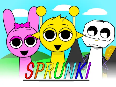 Sprunki But Laui Flavored Remix Chain V3 game cover showing flavor-themed Sprunki characters