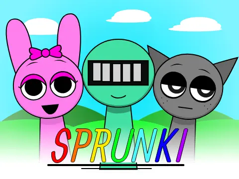 Sprunki But No Horror Teal Felfo character in teal color, horror-free version for kids