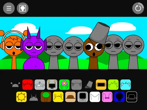 Sprunki But Some Are Different game logo showing unique character variations