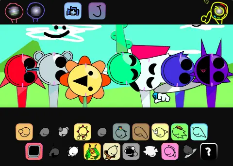 Gameplay screenshot of Sprunki But Somethings Not Right horror mod