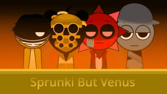 Sprunki But Venus Game Logo - Venus-themed character transformations