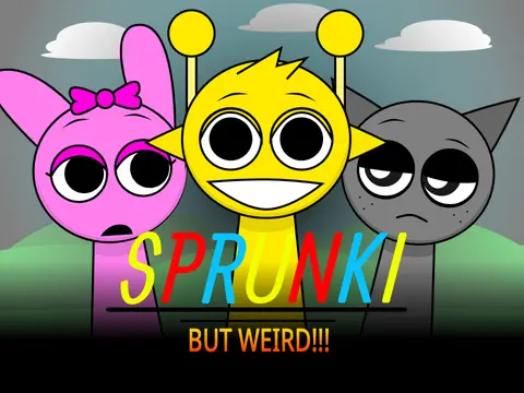 Sprunki But Weird Logo - Quirky Fun
