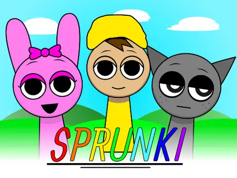 Sprunki mod with Goobers and other custom characters showing unique designs