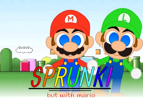 Sprunki But With Super Mario Logo Cover