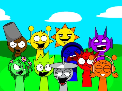 Sprunki Characters Act Wild gameplay showing wild character behavior