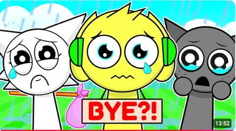 Sprunki Characters Pizza Tower Scream Meme Game Logo