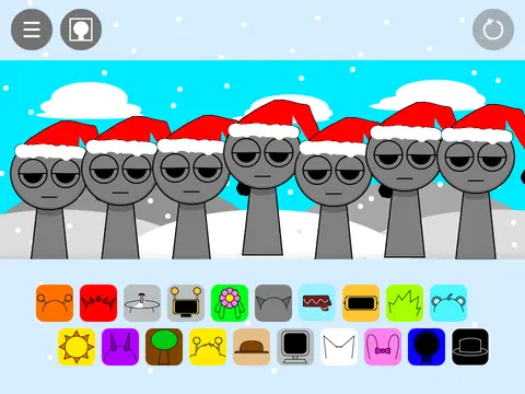 Sprunki Christmas Edition Logo - Festive Holiday Characters