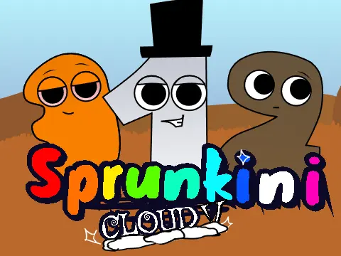 Sprunki Cloud V Game Logo - Interactive Musical Adventure