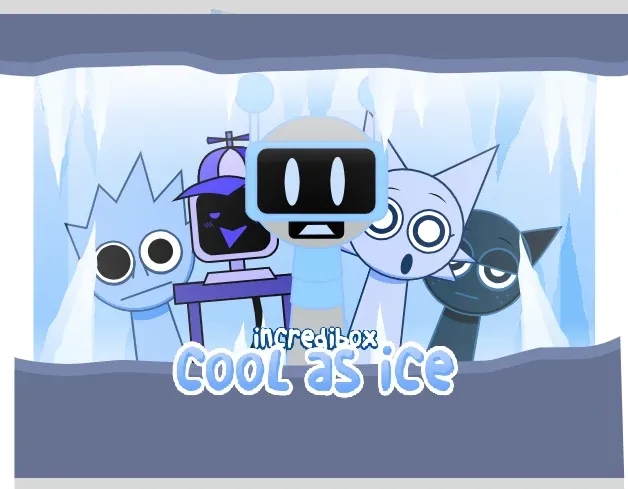 Sprunki Cold As Ice Original Game Cover - Frosty Blue Characters
