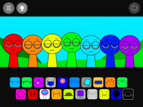 Sprunki Colors V2 Game Logo - Colorful Sprunki Game