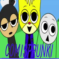 Sprunki Comisprunki Game Logo - Colorful Sprunki Characters