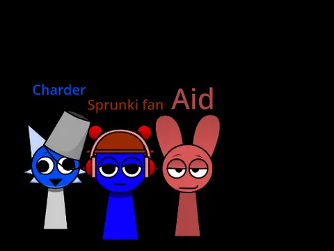 Logo for Sprunki - Cool as Charder and His Friends mod featuring Charder and friends