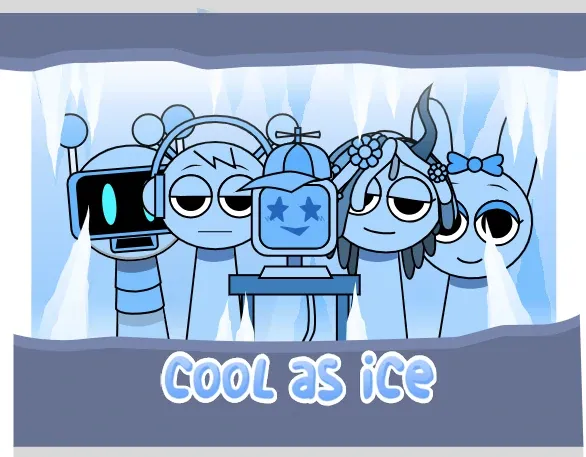 Sprunki Cool As Ice New Game Logo - Definitive Remastered Edition