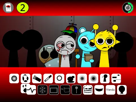 Official logo for Sprunki Corruptbox 2 Remix game featuring iconic Sprunki characters