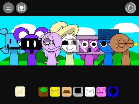 Custom Sprunki Corruptbox game logo featuring unique character designs