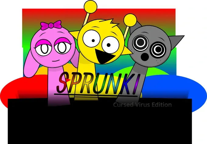 Official Sprunki Cursed Virus Edition Cover Art Sprunki Cursed Virus Edition Logo - Infected Characters