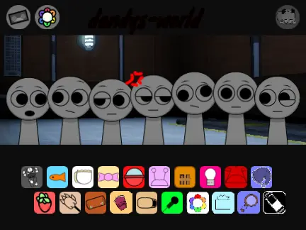 Sprunki Dandys World Remix game cover featuring Leo character