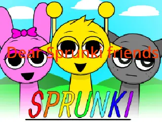 Official sprunki dear sprunki friends game character logo