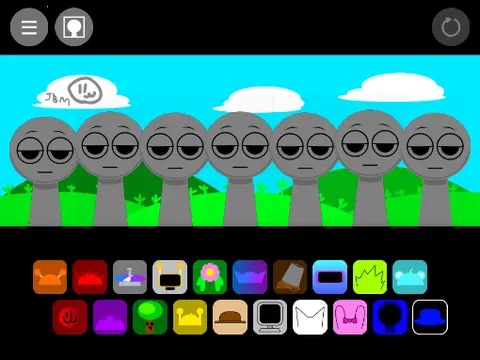 Official Sprunki Deluxe 1.8 game logo featuring enhanced characters