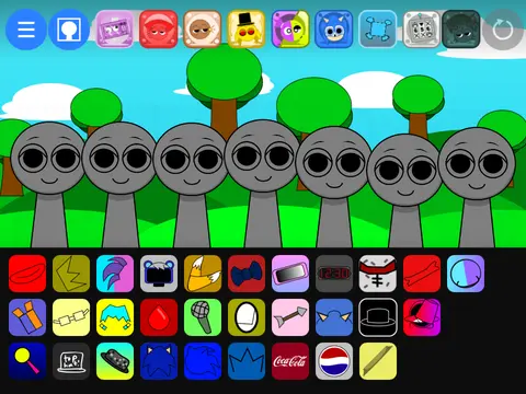 Sprunki Deluxe Your OCs character creation screen
