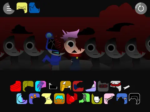 Sprunki Deluxe mod logo featuring custom character creation