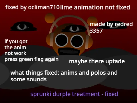 Sprunki Durple Treatment Edition Game Logo - Dark Horror Version