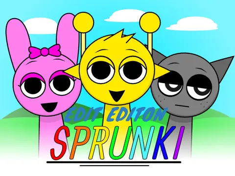 Sprunki Edit Edition Version 5.0 Durple Official Logo - Horror Mod Game Cover Art