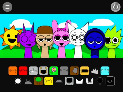 Sprunki For Kids Game Logo - Colorful Characters