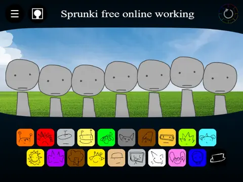 Official logo for Sprunki Free Online Working Splankey v.1 Remix game