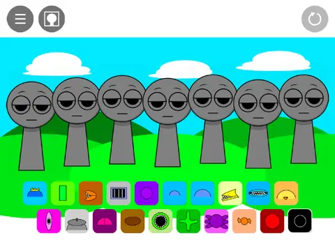 Sprunki Friends Game Logo - Collection of colorful Sprunki characters