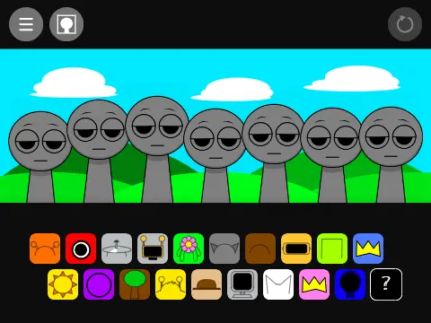 Sprunki Friends Mod Logo featuring multiple characters