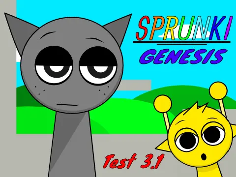 Official Sprunki Genesis Test Version 3.1 Characters Game Cover Art