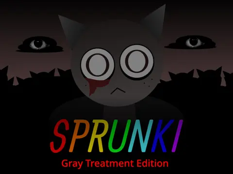 Official Sprunki Gray Treatment character with custom gray effects