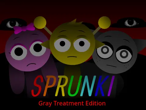 Official logo for Sprunki Gray Treatment Edition game